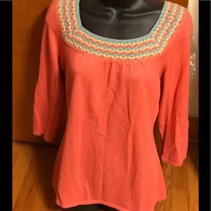 Hasting &Smith medium 100% cotton 3/4 sleeve top